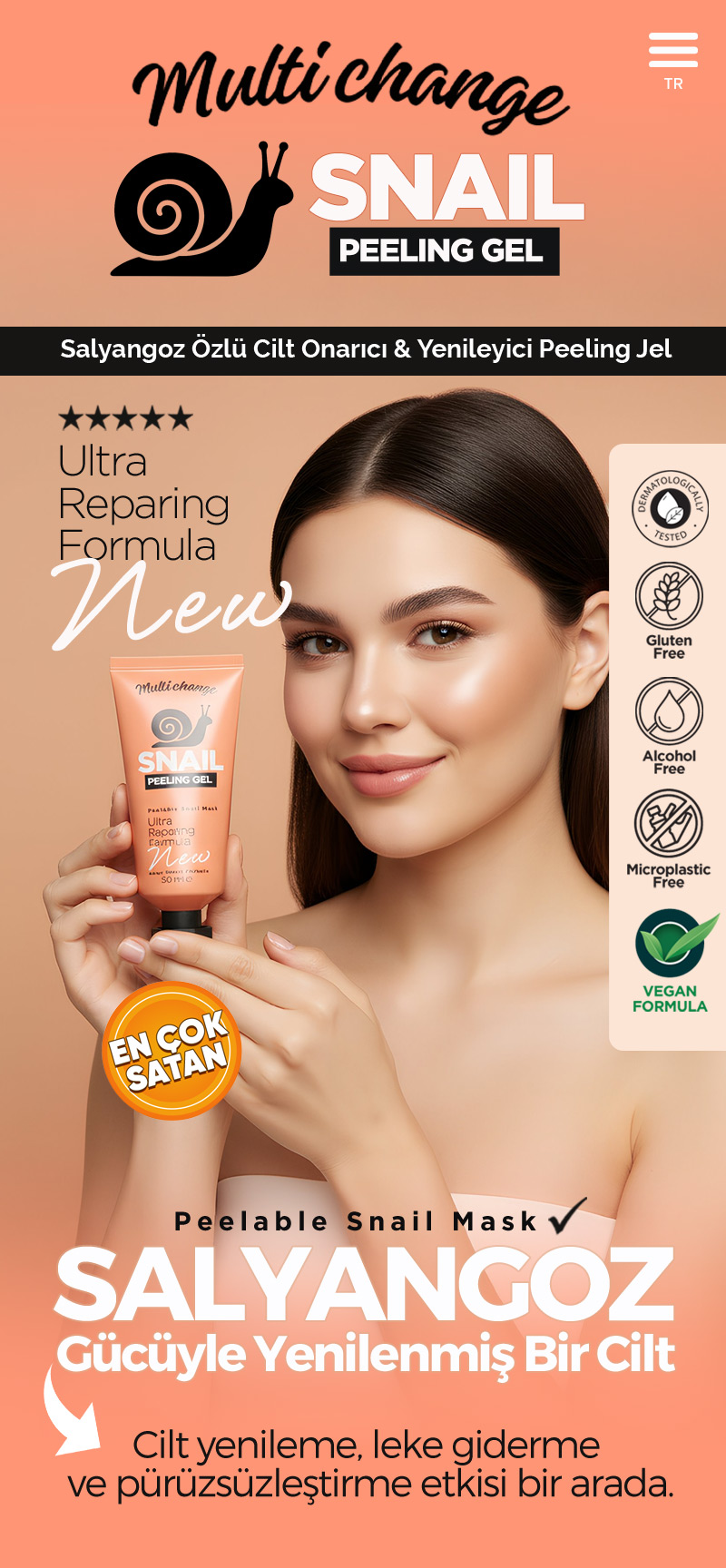 Salyangoz Özlü Cilt Onarım Jeli