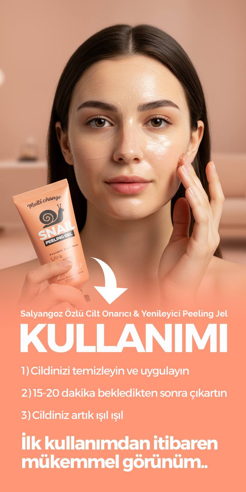 Salyangoz Özlü Cilt Onarım Jeli Kullanımı